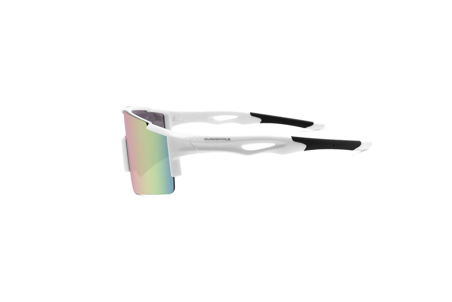 Side view of Sunripple SRS01C3 Sport Sunglass, designed for outdoor activities and cycling glasses, offering a durable and comfortable fit for an active lifestyle.