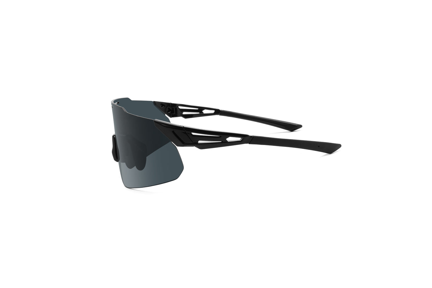 Side view of Sunripple SRS03C1 Sport Sunglass, designed for outdoor activities and cycling glasses, offering a durable and comfortable fit for an active lifestyle.