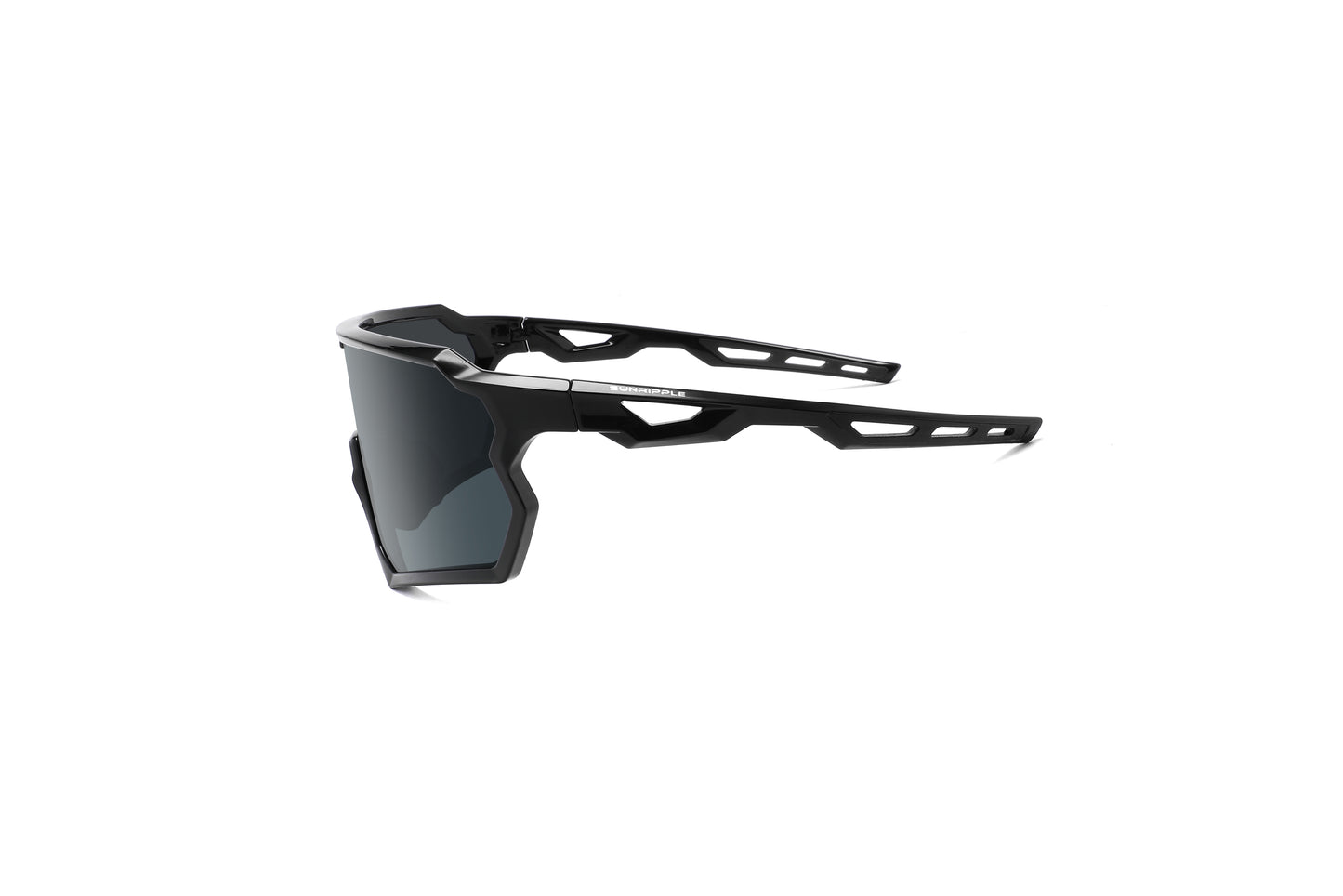 Side view of Sunripple SRS06C1 Sport Sunglass, designed for outdoor activities and cycling glasses, offering a durable and comfortable fit for an active lifestyle.