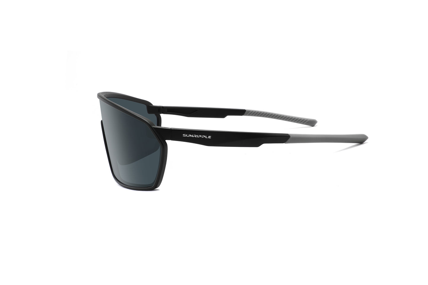 Side view of Sunripple SRS07C1 Sport Sunglass, designed for outdoor activities and cycling glasses, offering a durable and comfortable fit for an active lifestyle.