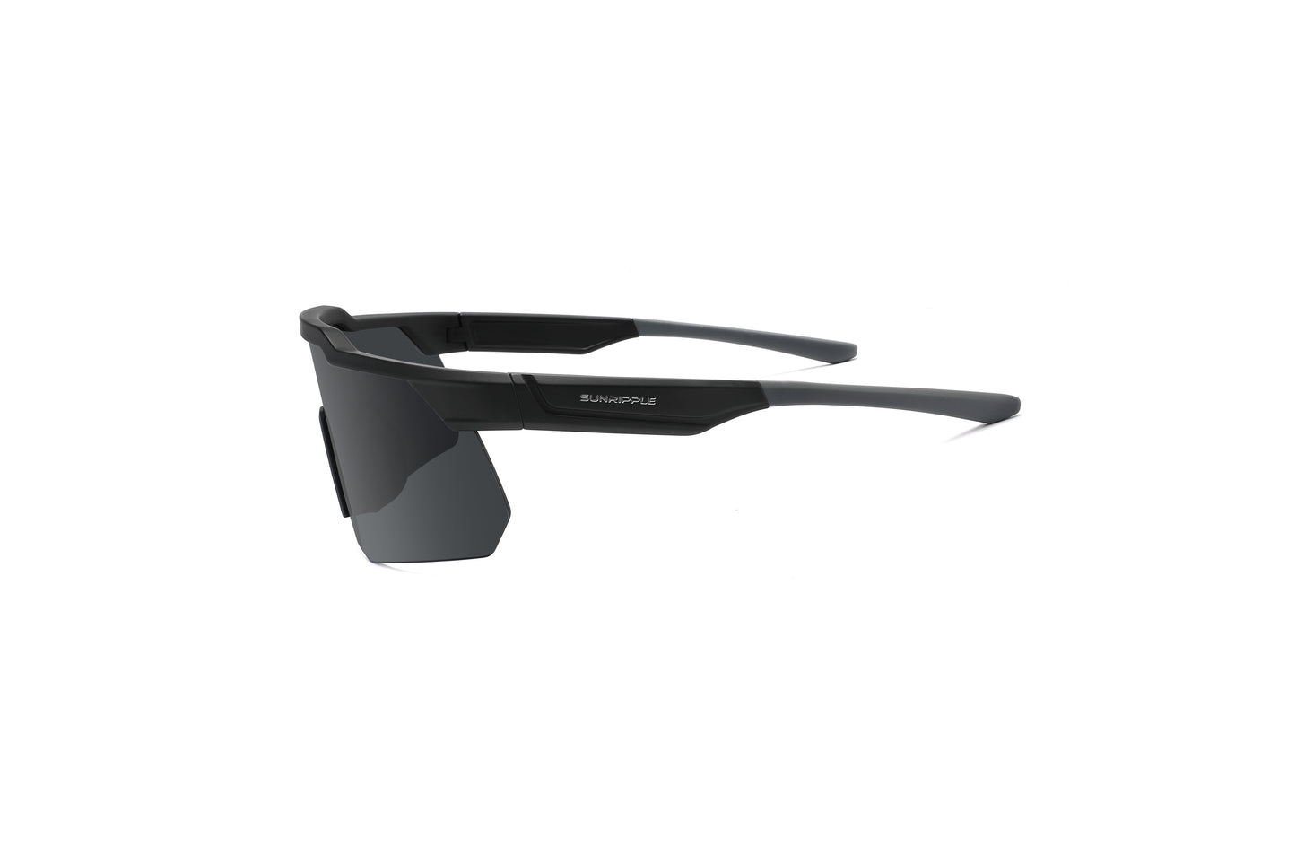 Side view of Sunripple SRS08C1 Sport Sunglass, designed for outdoor activities and cycling glasses, offering a durable and comfortable fit for an active lifestyle.