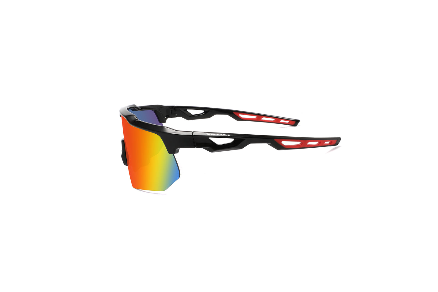 Side view of Sunripple SRS09C2 Sport Sunglass, designed for outdoor activities and cycling glasses, offering a durable and comfortable fit for an active lifestyle.