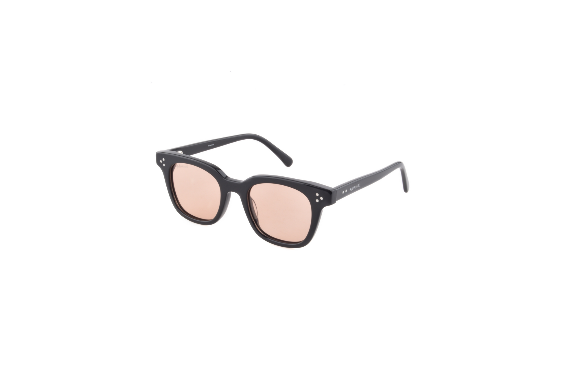 Angle view of Rayflare RAY006C1 Prescription-Ready Polarized Sunglass, made from durable acetate for a comfortable fit.