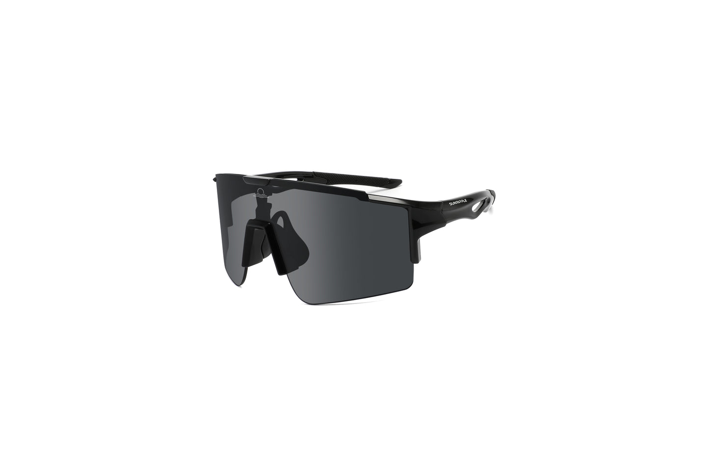 Angle view of Sunripple SRS01C1 Sport Sunglass, designed for outdoor activities and cycling glasses, offering a durable and comfortable fit for an active lifestyle.