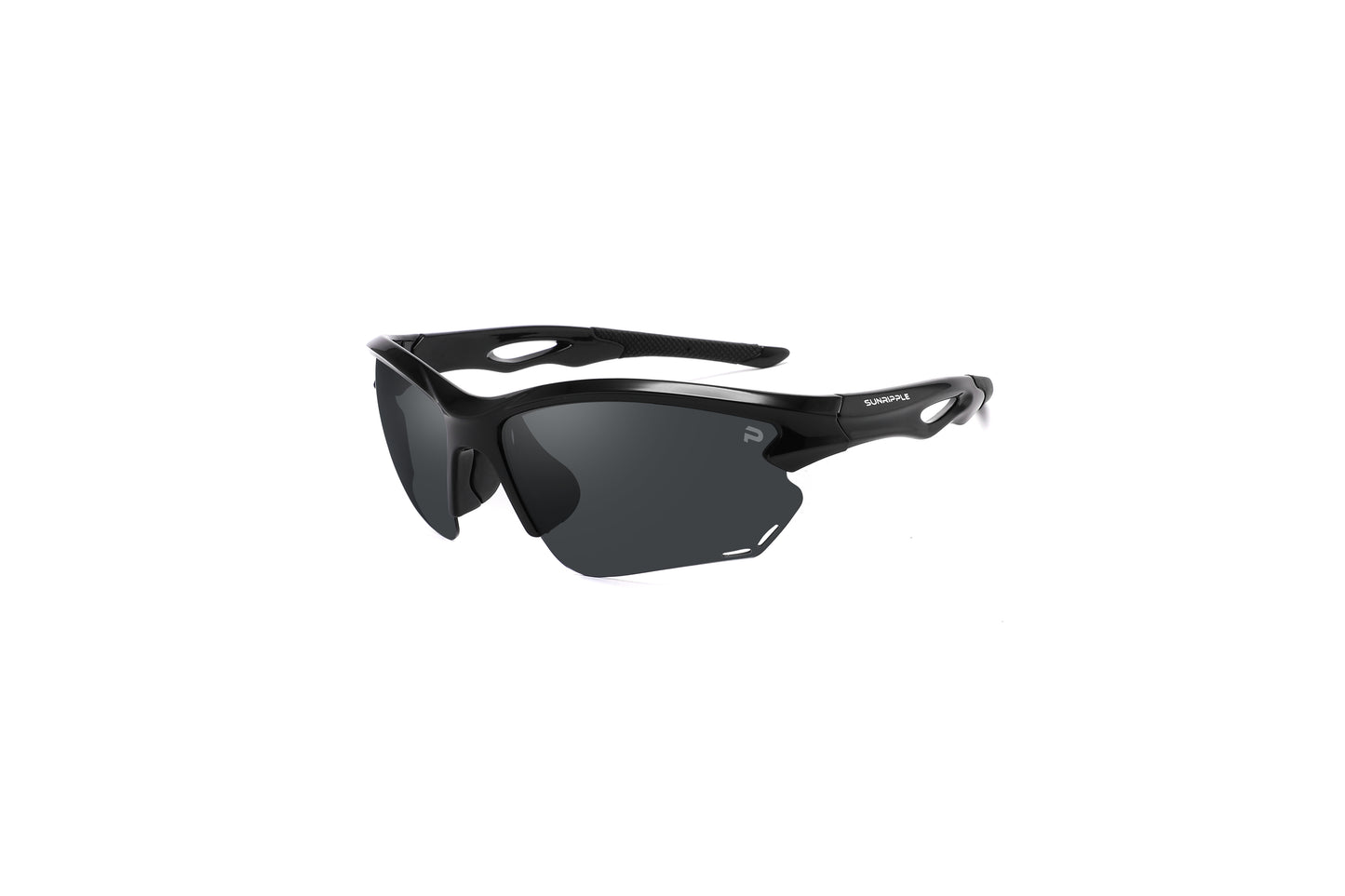 Angle view of Sunripple SRS02C3 Sport Sunglass, designed for outdoor activities and cycling glasses, offering a durable and comfortable fit for an active lifestyle.