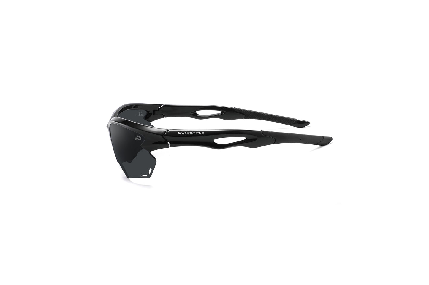 Side view of Sunripple SRS02C3 Sport Sunglass, designed for outdoor activities and cycling glasses, offering a durable and comfortable fit for an active lifestyle.