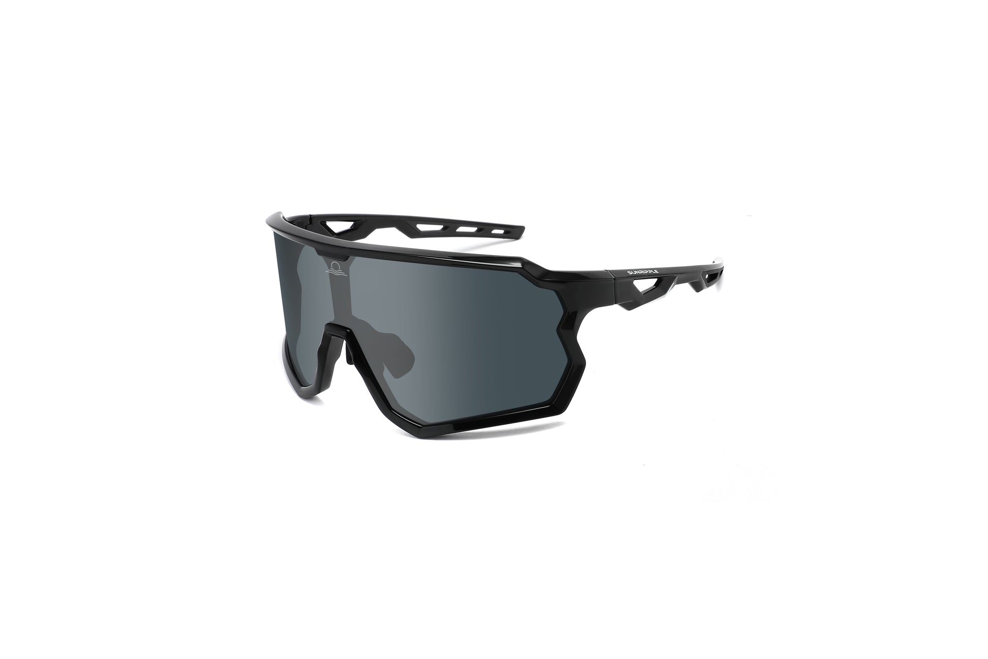 Angle view of Sunripple SRS06C1 Sport Sunglass, designed for outdoor activities and cycling glasses, offering a durable and comfortable fit for an active lifestyle.