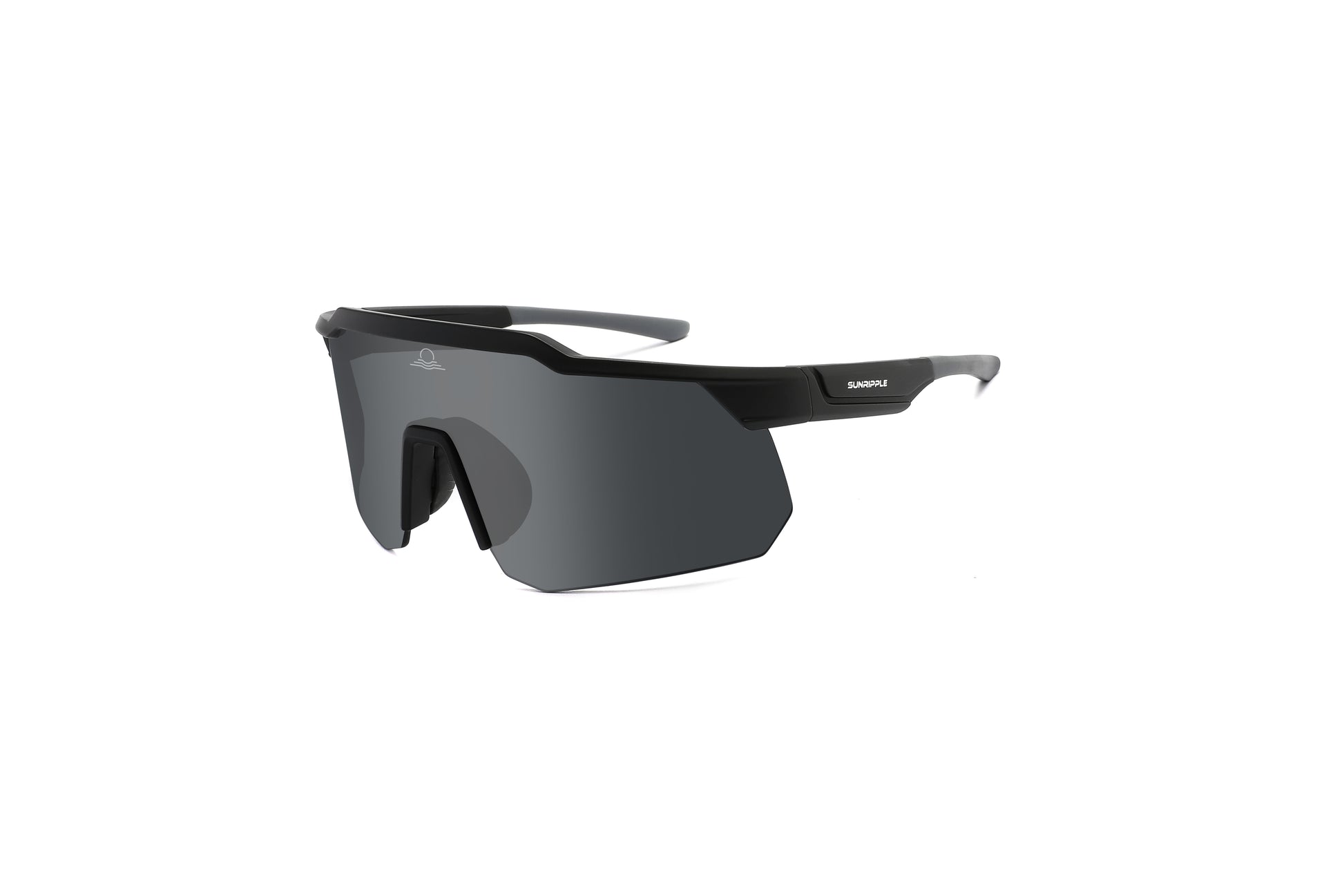 Angle view of Sunripple SRS08C1 Sport Sunglass, designed for outdoor activities and cycling glasses, offering a durable and comfortable fit for an active lifestyle.